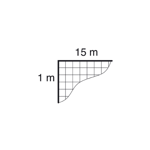Safety net - 15m x 1 m - 60 mm U type mesh